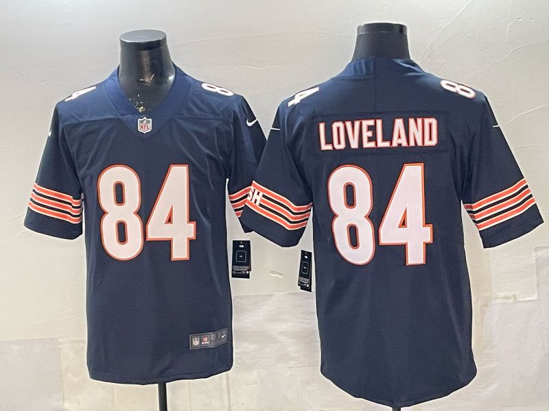 Men 2026 Chicago Bears #84 Loveland Blue Nike Limited NFL Jersey style 01->chicago bears->NFL Jersey